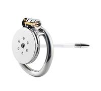 Male Chastity Cage Metal Penile Lock Stainless Steel Chastity Lock with Hose Penis Cage Chastity Sex Toy for Male 45mm