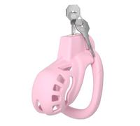 Male Chastity Cage, Middle Chastity Device with 5 Sizes Rings and Invisible Lock for Man Exercise Bondage Gear & Accessories Lightweight Adult Sex Toys