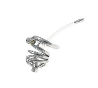 Male Chastity Cage Penis Cock Cage - Comfortable Chastity Devices with Urethral Catheter & Invisible Lock for Beginner Penis Exercise, Long-Term Bondage Play