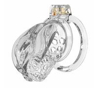 Male Chastity Cage Soft Silicone Cock Cage for Man Penis Exercises Sissy Lightweight Chasity Lock with 6 Plastic Penis Rings & Catheter Adult Sex Toys