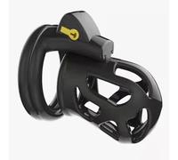 Male Chastity Cage with 4 Curved Rings,Locking Penis Cage for Long-Term Wear, Sissy Bondage Toy for Adult Play and Fetish Enthusiasts(Short Style)