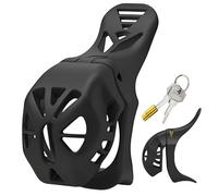 Male Chastity Cage with Dovetail Design, Special Comfortable Chastity Devices for Restraining Men -UKHA58a (C:Small Head, M Ring)