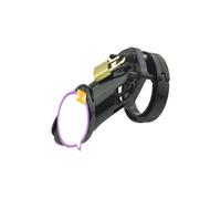 Male Chastity Cock Cages Sex Toys for Men Penis Belt Lock Five Penis Rings Cock Ring Penis Cage Gay Device Chastity Lock for Men Black Long One Size