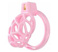 Male Chastity Device Cock Cage Hollow Breathable Chastity Cage for Sissy Men with 6 Sizes Rings Lock Anti-Cheating Sex Toys Pink M