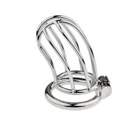 Male Chastity Device Metal Cock Cage Erotic Urethral Lock Sex Toys for Men Gay Bondage Belt Penis Ring Alternative Adult Toy White 45Mm Flat Ring