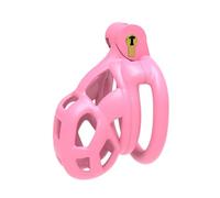 Male Chastity Device Resin Cock Cage Cobra 2.0 Male Chastity Device with 4 Rings Penis Lightweight Chastity Cage for Man Penis Bondage Exercise Male Sex Toy (Nano)