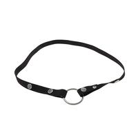 Male Chastity Locking Penis Wearing Pants Penis Binding Strap Male Slave Lower Body Adjustment Lock Belt Male Chastity Belts with Ring Black(38mm)