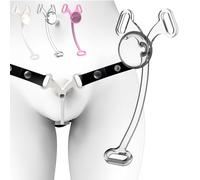 Male Cock Cage with Adjustable Three-Way Strap, Practical Butterfly Style Flat Chastity Devices for Male Cross-Dressing -UKGA05Z (Transparent-Short, B:Same and Cheaper)