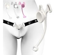 Male Cock Cage with Adjustable Three-Way Strap, Practical Butterfly Style Flat Chastity Devices for Male Cross-Dressing -UKGA05Z (White-Short, B:Same and Cheaper)