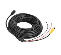 Male Connector Cable for Car Rear View Backup Camera, Reversing Camera Extension Cord with Anti - Jamming Video Signal, PVC Wear - Cable for Vehicle Monitor and Micro Cam (Monitoring line 15 meters)