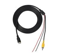Male Connector Cable for Rear View Backup Camera, Reversing Camera Cable with Aerial and AV Male Connectors, PVC Anti - Jamming Video Extension Cord for Vehicle Monitor (Monitoring line 2 meters)
