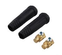 Male Connector for Welding Machines 2PCS For DKJ10-25 Quick Fitting Cable Joint Brass and Rubber Construction 200A 10-25mm2 Wire Capacity