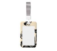 Male Cowboy On A Horse Sliding Id Badge Holder Hard Plastic Work Card Case Name Tag Protector for Nurses Office