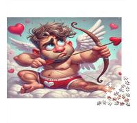 Male Cupid Jigsaw Puzzles Love Arrow 1000 Pieces Recycled Paper for Adults Puzzle Challenging Game Exercising Hands-on Skills Great Gift Idea 52x38cm/1000pcs