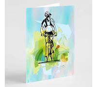 Male cyclist birthday card