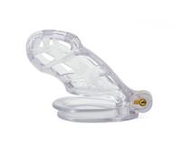 Male Extra Large Chastity Cage，3D Printed Modeling Chastity Device 4 Size Curved Rings Included,，Men Hollow Ventilation Penis Lock Adult Sex Toys Sm Bondage for Man Couple White XL