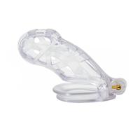 Male Extra Large Chastity Cage，3D Printed Modeling Chastity Device 4 Size Curved Rings Included,，Men Hollow Ventilation Penis Lock Adult Sex Toys Sm Bondage for Man Couple White XXL