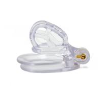 Male Extra Large Chastity Cage，3D Printed Modeling Chastity Device 4 Size Curved Rings Included,，Men Hollow Ventilation Penis Lock Adult Sex Toys Sm Bondage for Man Couple White S