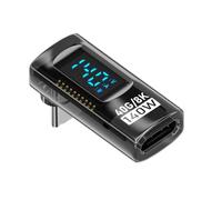 Male-Female Adapter - 140W High Power Digital Display Connector, Fast Charge 1 x 0.5 x 0.3 inch | 40Gbps Type C Adapter, Meter Tester, Sound Quality for the