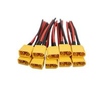 Male Female Connector Plug With Silicon 14 AWG Wire XT60 Connector Plug Cable Dual Extension Battery RC Model Accessories(10 PCS XT60 Male)