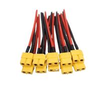 Male Female Connector Plug With Silicon 14 AWG Wire XT60 Connector Plug Cable Dual Extension Battery RC Model Accessories(10 PCS XT60 Female)