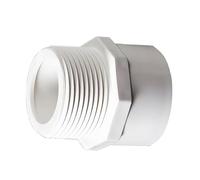 Male Female Connectors PV Plumbing Pipe Fitting Adapters for Aquarium Fish Tank Pond Solvent Weld Plumbing Threaded Male Connector White 32mm