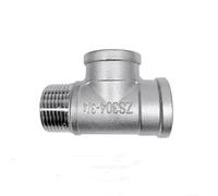 Male+Female+Female Threaded 3 Way Tee T Pipe Fitting 1/4" 3/8" 1/2" 3/4" 1" 1-1/4" 1-1/2" 2" BSP Threaded SS304 Stainless Steel(3/4")