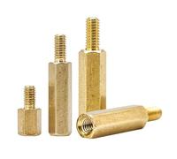 Male Female Hex Brass Spacer Standoff Screw Nut M2 M3 M4 M5 M6 Threaded Pillar Standoffs Screws for PCB Motherboard(3mm,M3(Thread 3mm) 20pcs)