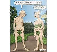 Male/Female Humorous Birthday Card from The Bottomline Range - Fig Leaves - for Him/for Her