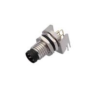 Male Female M8 3 4 5 6 8 Poles Pins Right Angled Back Mount Grounded PCB Type Waterproof IP67 M10 Screw Sensor Connectors(Army green,PCB_GROUNDED_M8_3 PIN A-CODE)