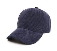 Male Female Neutral Summer Solid Baseball Caps Corduroy Hat Visors Fitted Baseball Cap Twins M Baseball Cap for Dishwasher Navy