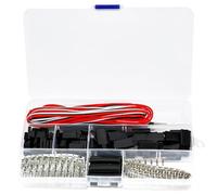 Male Female Plug Crimp Pin Cable Kit, Compatible with Futaba and Compatible with JR Connectors for Remote Controlled DIY Cars Flight Models