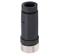 Male Field Installable Connector, Female Socket Panel Aviation Wire Connector Field Installable Adapter Industrial Circular Adapter External Thread Female 5 Pin for Networks