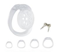 Male Flat Cage Wtih Enhances Durability And Muscle Hardness, With A Special Portable Protective Cage For Male D4（Transparent）