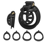 Male Flat Chastity Cage with Different Size Rings, Interesting Bondage Chastity Devices for Men Cross-Dressing -UKGA17Z (Positive 1, A:Same &Cheaper)