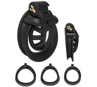 Male Flat Penis Cage with Different Size Rings, Practical Restraint Chastity Devices for Men Cross-Dressing -UKGA17Z (Negative 1, B:Same &Cheaper)
