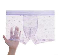 Male for polka Dot Boxers Ice Silk Fabric Bulge Pouch Design Comfortable Underpants Trunks L-3XL(Purple XXXL)