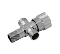 Male G1/2" Brass Faucet T Adapter Chrome Plated Bathroom Shower Faucet Accessories Water Diverter 3 Way Filling Valve CBQZCHWDKT