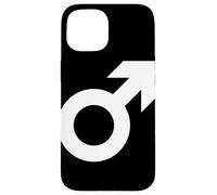 male gender symbol black white masculinity men masculine Case for iPhone 15