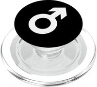 male gender symbol black white masculinity men masculine PopSockets PopGrip for MagSafe