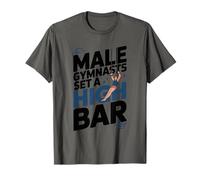 Male Gymnasts Set A High Bar, Gymnastics Lover Gymnasts T-Shirt