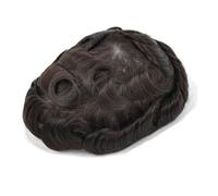 Male Hair Prosthesis 0.1Mm V Loop Skin Toupee Men Natural Invisible Wigs For Men 100% Hair System Unit 110 7x9#Color 2