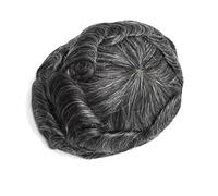 Male Hair Prosthesis 0.1Mm V Loop Skin Toupee Men Natural Invisible Wigs For Men 100% Hair System Unit 110 6x8#Color 1B50