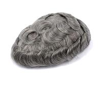 Male Hair Prosthesis 0.1Mm V Loop Skin Toupee Men Natural Invisible Wigs For Men 100% Hair System Unit 110 7x9#Color 1B65