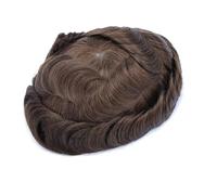 Male Hair Prosthesis 0.1Mm V Loop Skin Toupee Men Natural Invisible Wigs For Men 100% Hair System Unit 130 7x9#Color 4