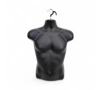 Male Hanging Body Mannequin Form Torso Display Bust (1, Male Black Matt Half Body)