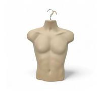 Male Hanging Body Mannequin Form Torso Display Bust (3, Male Skin Matt Half Body)