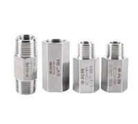Male Hex One Way Check Valve Non-Return Inline 304 Stainless Steel 1Pcs(1/4",Female to Male BSP)