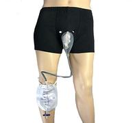 Male Incontinence Underpants, BESTHINKY Reusable Breathable Urinal System with Spill Proof Urine Collection Bag Urine Drainage Bag for Elderly, After Surgery, Disabled Men (M)