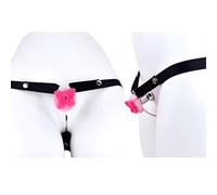 Male Inverted Chastity Device Sex Toy Set with Chastity Belt, Stainless Steel Negative Chastity Devices Locked Cock Cage Pink Butterfly Shape Adult Penis SM Bondage Sex Toys